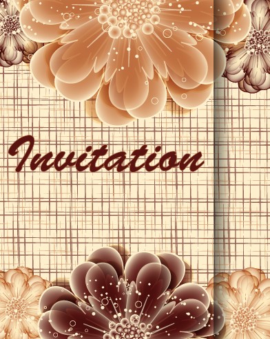 Vintage flower Invitation background 2 vector
