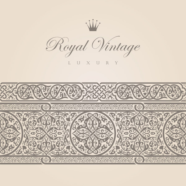 Vintage royal style background vector