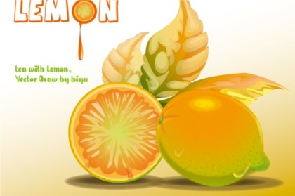 Vivid lemon Poster vector