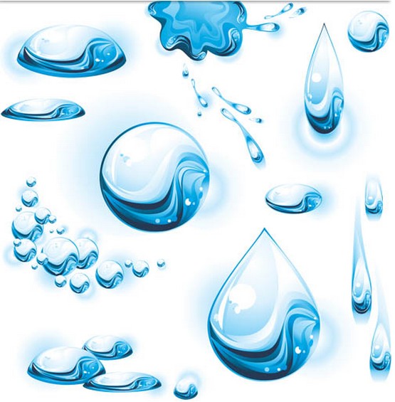 Water Drops vector graphics