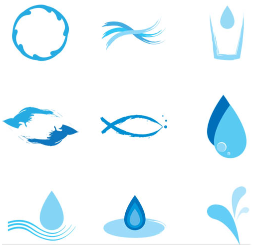 Water Symbols free vector