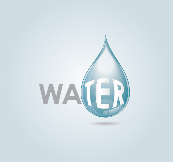 Water drop background vector graphic