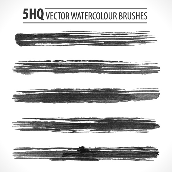 Watercolor borders 1 shiny vector