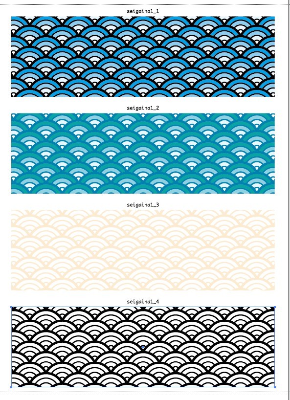Waves patterns creative vector