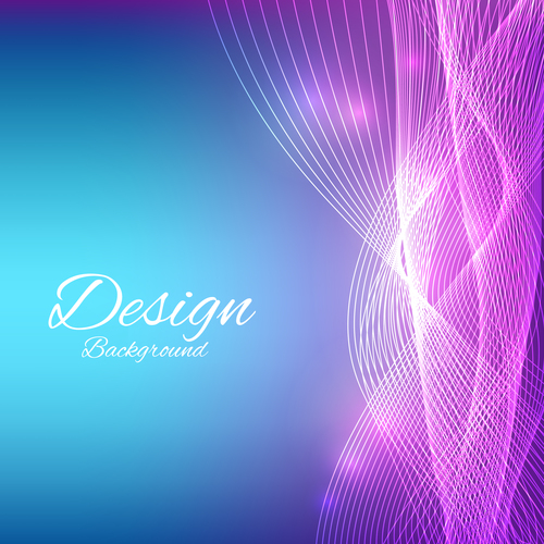 Wavy abstract with colored backgrounds vector