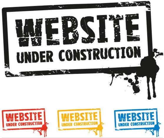 Website Construction Labels vector