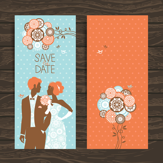 Wedding Invitation banner 3 design vector