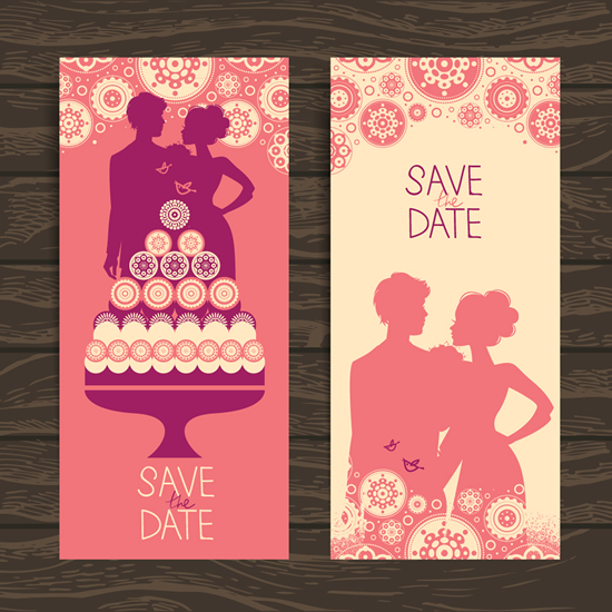 Wedding Invitation banner 5 design vector