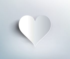 White heart valentine background illustration vector 05
