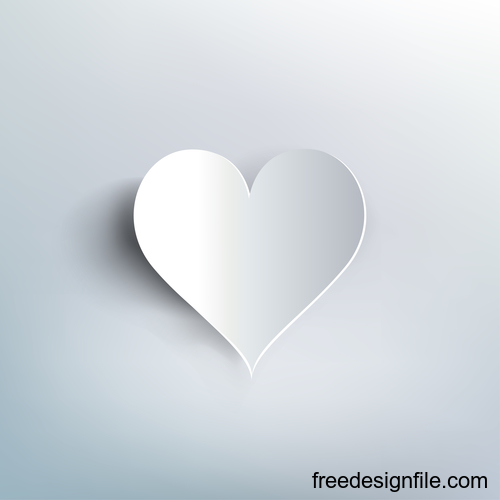 White heart valentine background illustration vector 05