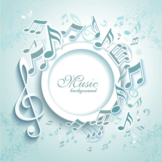 White music background set vector free download