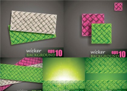 Wicker background vector