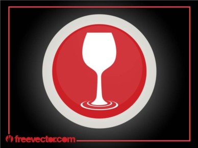 Wine Glass Logo vector
