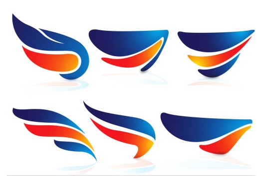 Wings Logo free vector