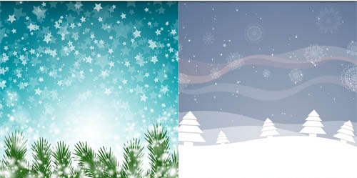 Winter Landscapes art 2 vector