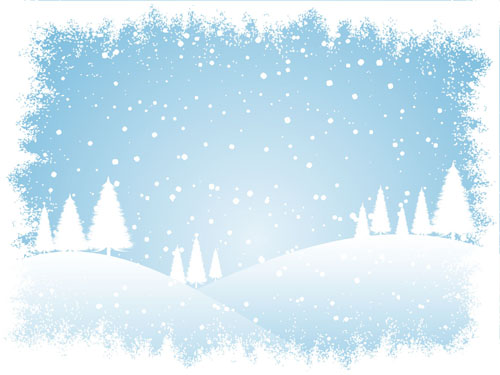 Winter Snow background vector