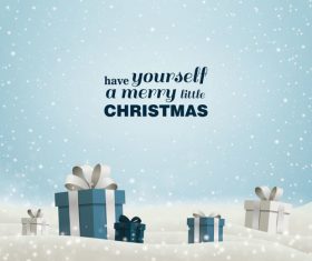 Winter christmas gift card template vectors 01