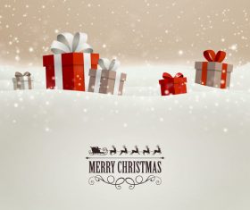 Winter christmas gift card template vectors 07