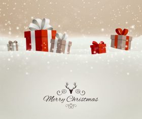 Winter christmas gift card template vectors 08