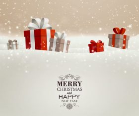 Winter christmas gift card template vectors 09