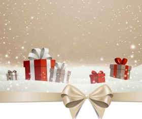Winter christmas gift card template vectors 10