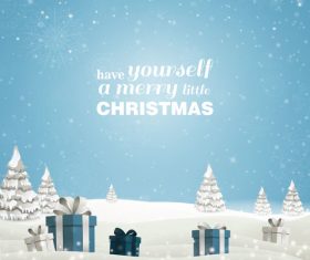 Winter christmas gift card template vectors 13