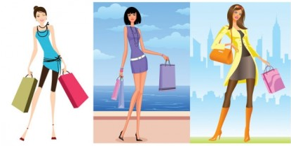 Women fashion shopping vector