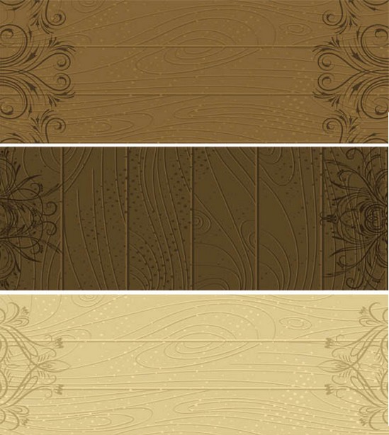 Wooden Banners vector graphic