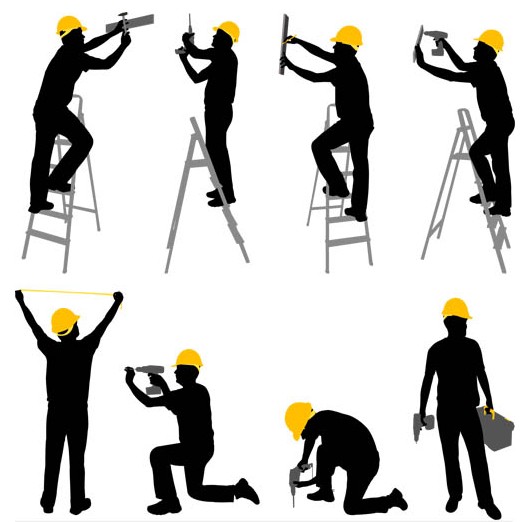 Workers Silhouette vector