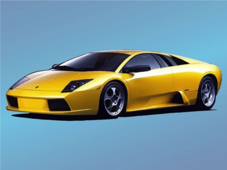 Yellow Lamborghini vector