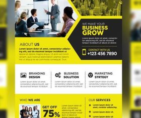 Yellow Styles Business Promotional Flyer PSD Template