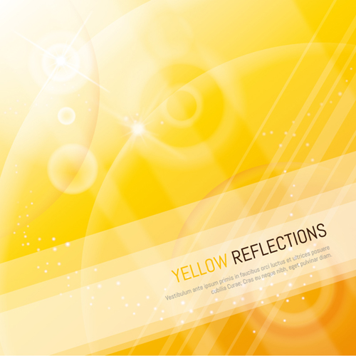 Yellow reflections background vector