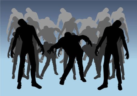Zombies Silhouettes vector graphics