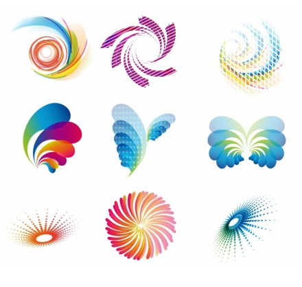 Abstract wave icons creative vector