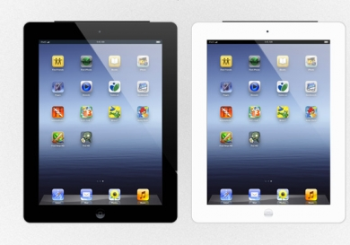 apple ipad 3 tablet mockup vector