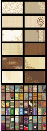 background card template set vector