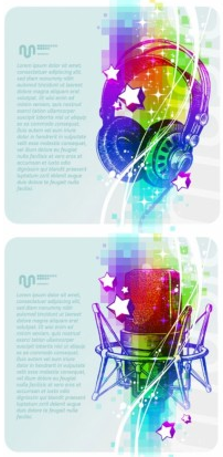 background music poster vector