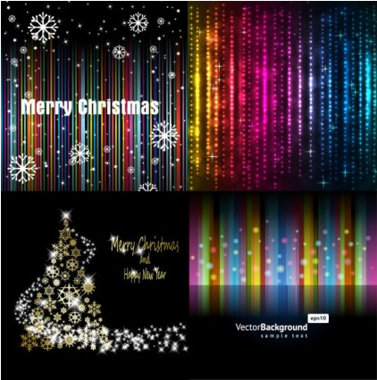 background stars and snowflakes vector