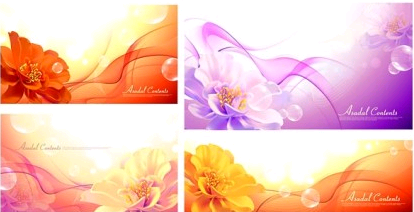 background with flowers dream vector