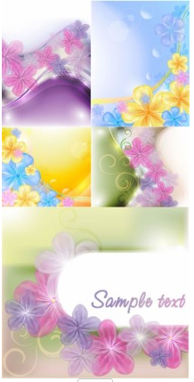 beautiful flowers background vectors graphic