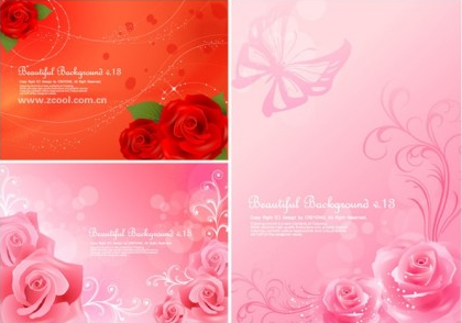 beautiful roses background vector