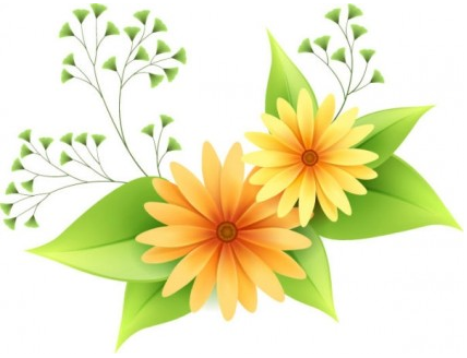 beautiful small flowers 1 vector