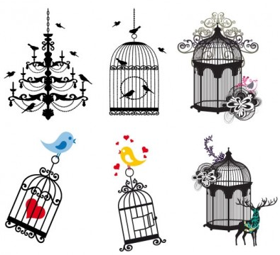 birdcage theme vector