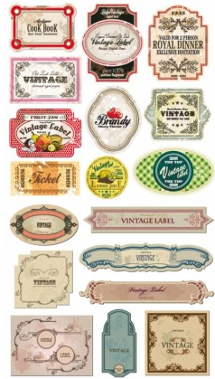 bottle labels and stickers vector