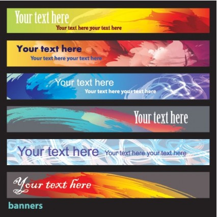 brilliant dynamic banners 05 vector
