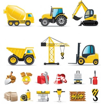 builders icon vectors graphic free download