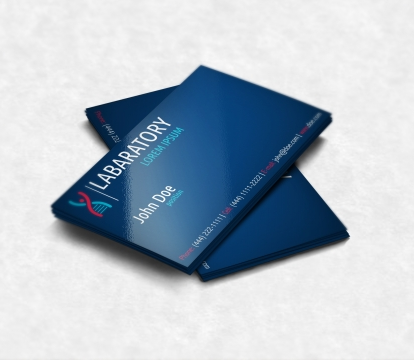 business card template for laboratory shiny vector