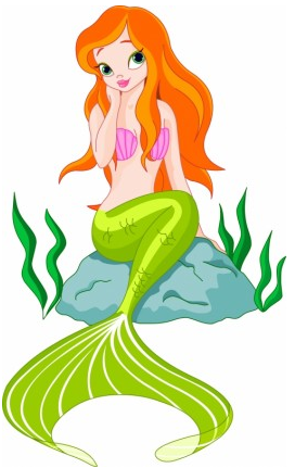 cartoon mermaid 01 vector