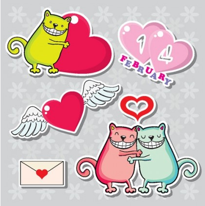 cartoon valentine illustrator 07 vector