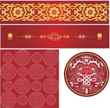chinese style pattern design vector